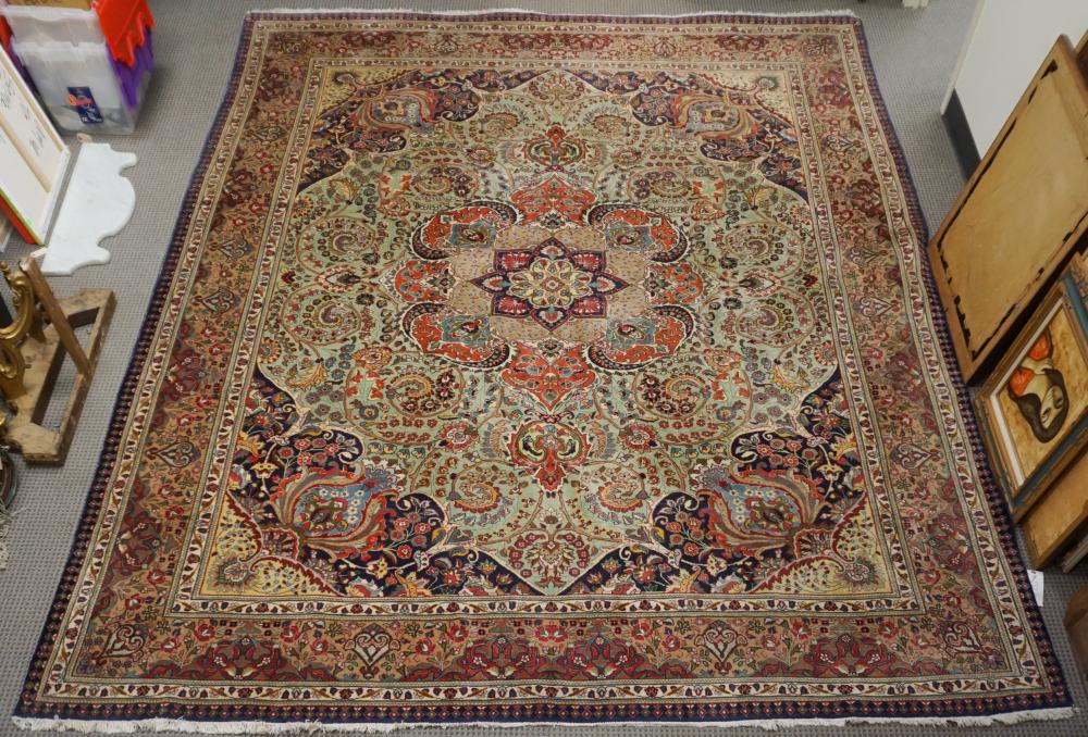 Appraisal: TABRIZ RUG FT X FTTabriz Rug Dimensions ft x ft