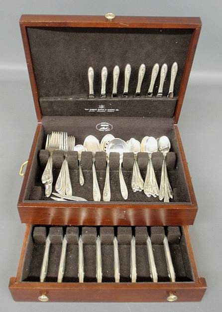 Appraisal: - Sterling silver flatware service by Towle in the Sculptured