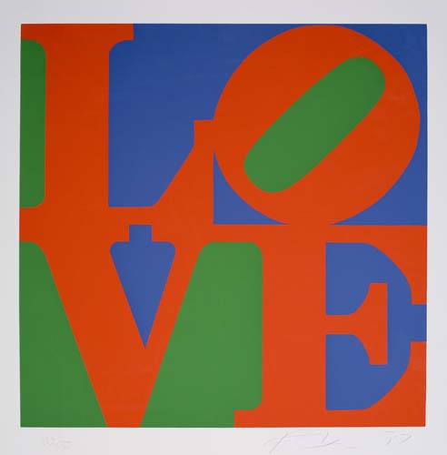 Appraisal: ROBERT INDIANA Classic Love Color screenprint x mm x inches