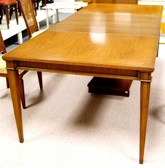 Appraisal: Mid th C fruitwood extension dining table three removable leaves