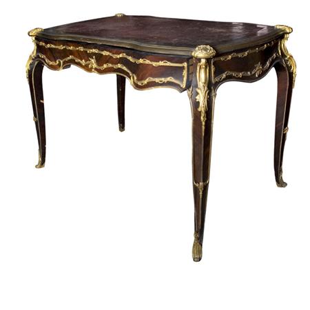 Appraisal: Louis XV Style Gilt-Bronze Mounted Rosewood Bureau Plat Estimate -