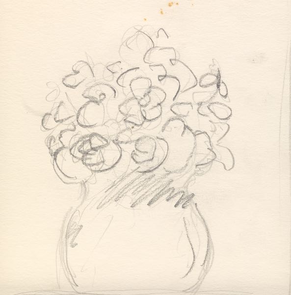 Appraisal: ROBERT KULICKE AMERICAN - x Floral vase Pencil on paper