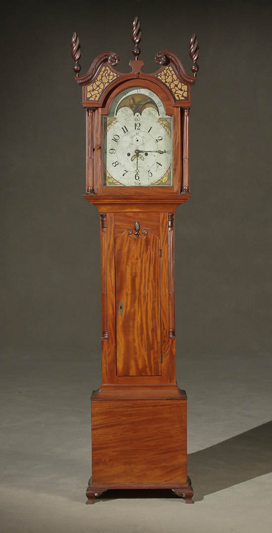 Appraisal: Chippendale Mahogany Tall Case Clock Probably Pennsylvania Late th Century