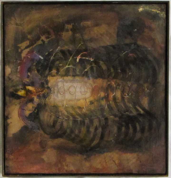 Appraisal: SUSAN HARLAN OIL AND ENCAUSTIC ON WOOD Portland Oregon st