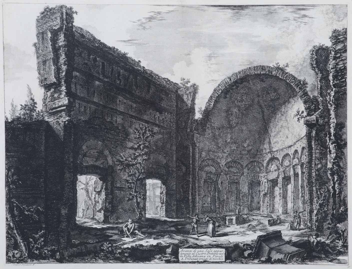 Appraisal: G B Piranesi Villa Adriana Tivoli engraving Giovanni Battista Piranesi