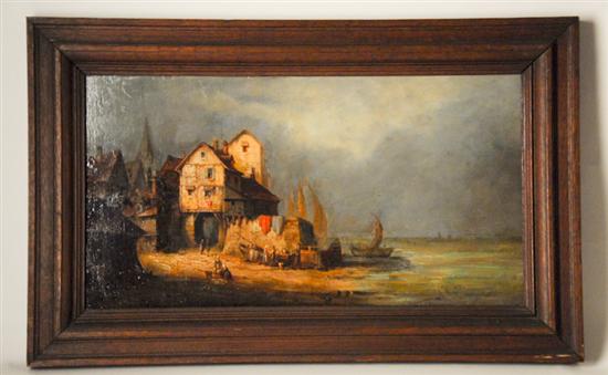 Appraisal: th C Dutch School Landscape Oil on canvas signed illegibly