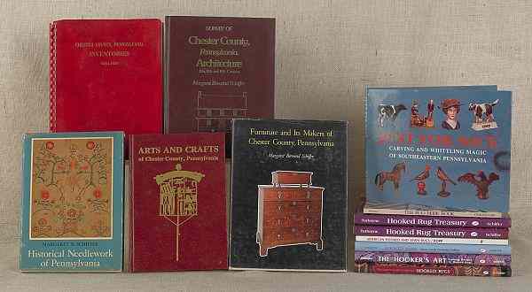 Appraisal: Collection of reference books on antiques mostly Pennsylvania subjects