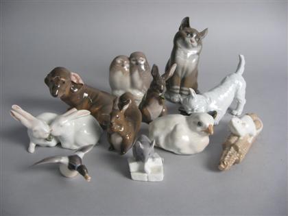 Appraisal: Group of Royal Copenhagen porcelain figures of animals mid th