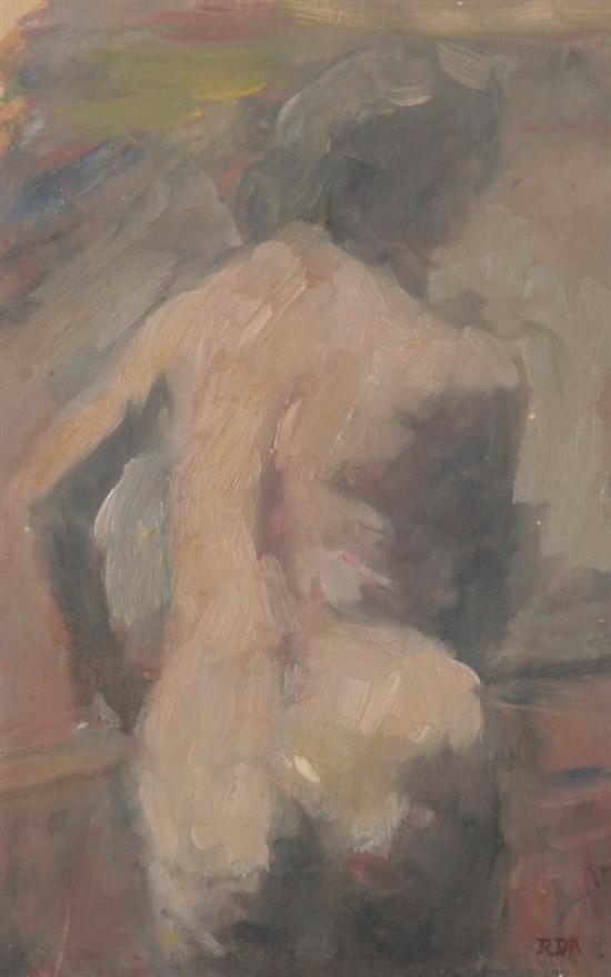 Appraisal: ROBERT D'ARISTA American - STANDING NUDE initialed lower right Oil