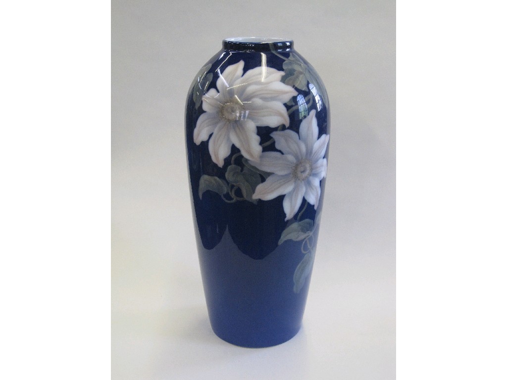 Appraisal: Large Bing Grondhal vase decorated with clematis