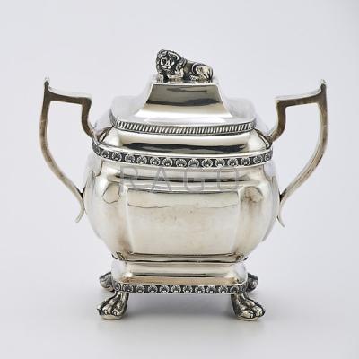 Appraisal: LATE FEDERAL COIN SILVER SUGAR URN BY JAMES BLACK Cushion