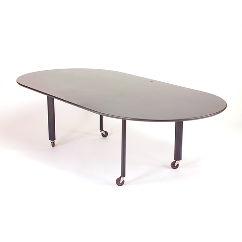 Appraisal: Joe D'Urso for Knoll Racetrack conference table with black metal