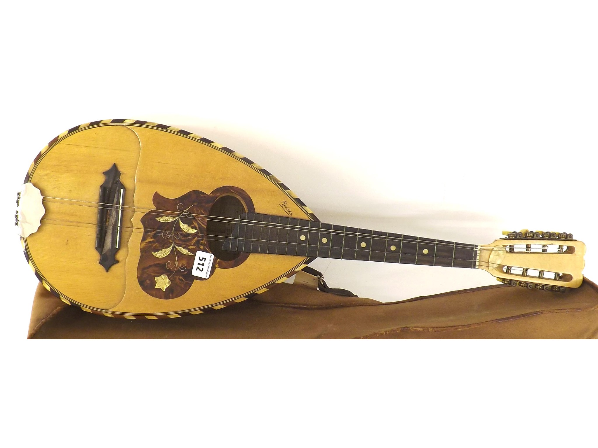 Appraisal: French double table pear shaped mandolin labelled Paul Didier soft