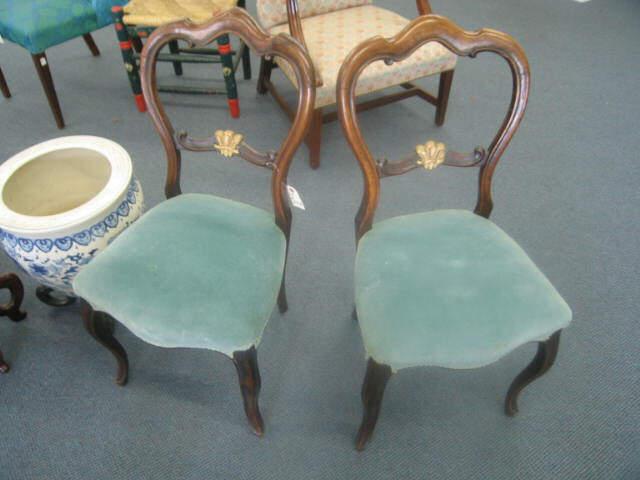 Appraisal: Pair of Carved Victorian Side Chairs