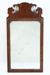 Appraisal: MIRROR - Diminutive Queen Anne period mahogany hall mirror with