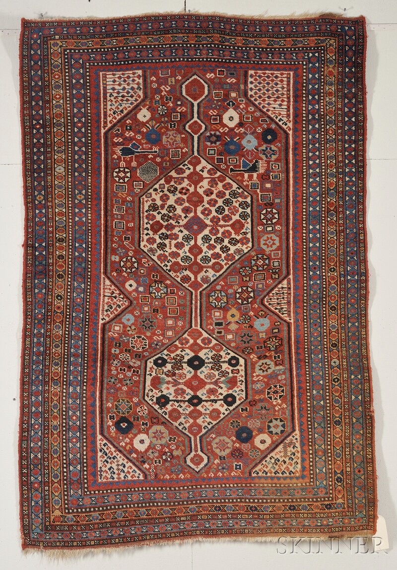 Appraisal: Qashqai Rug Southwest Persia early th century even wear to