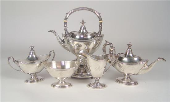 Appraisal: Gorham Portsmouth Sterling Coffee Tea Service Five piece set consisting