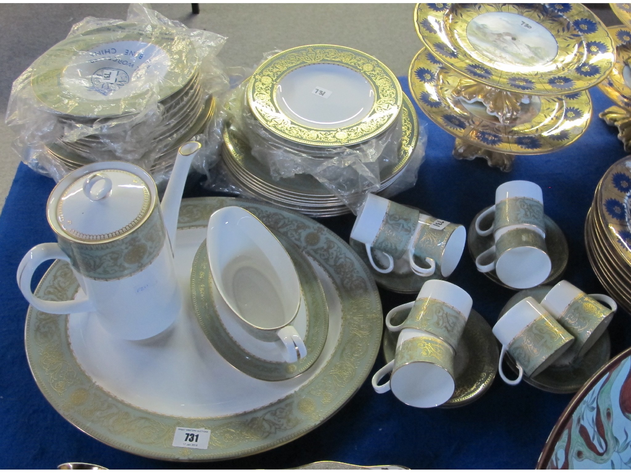 Appraisal: Royal Worcester Balmoral pattern partial dinner service