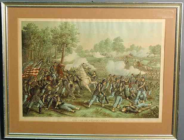 Appraisal: Civil War print Battle of Wilson's Creek copyrighted by Kurz