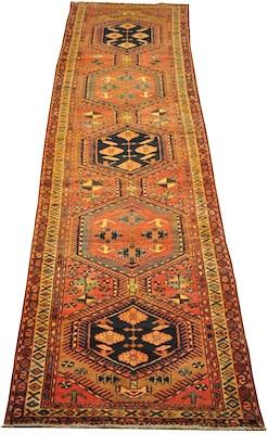 Appraisal: A Long Karajeh Runner Approx '- x '- Low wool