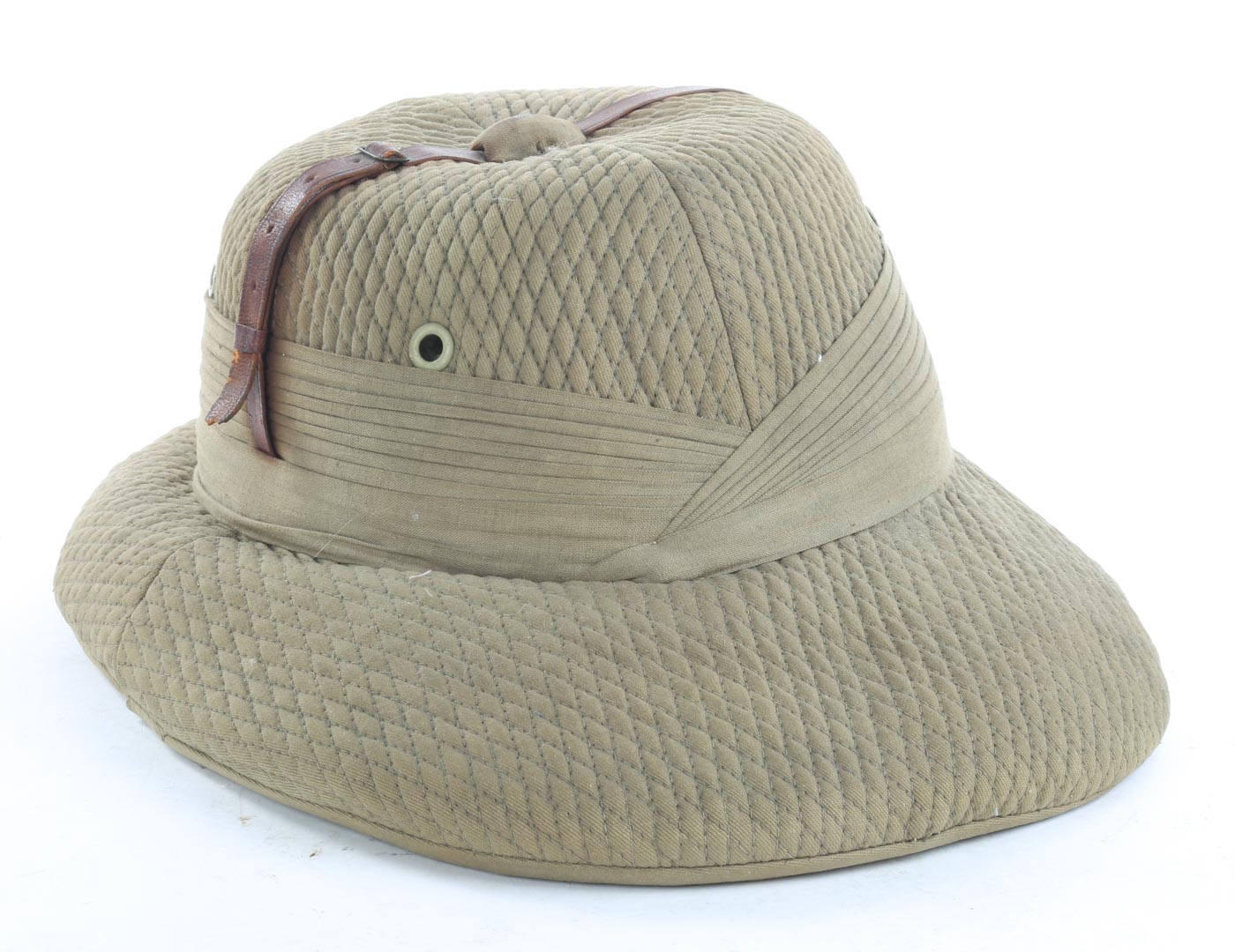 Appraisal: Man's cowboy hat Pith helmet and a hat box