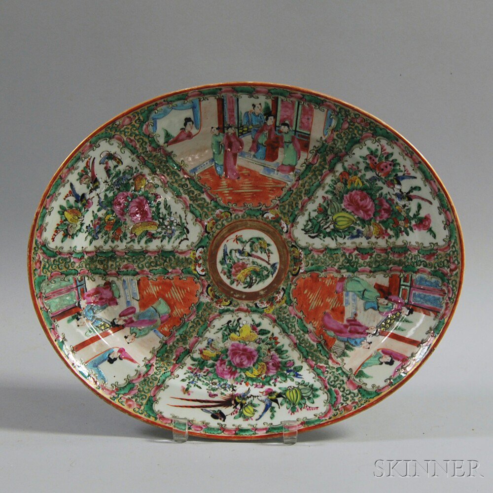 Appraisal: Rose Medallion Platter th th century lg wd in Estimate