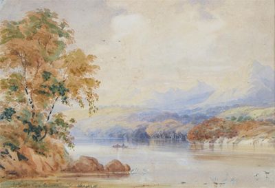 Appraisal: English School th Century Loch Lomond Loch Katrine with Ellen's