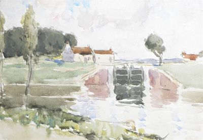 Appraisal: Bertram Priestman - Near Rathmell Settle Study for the Loch