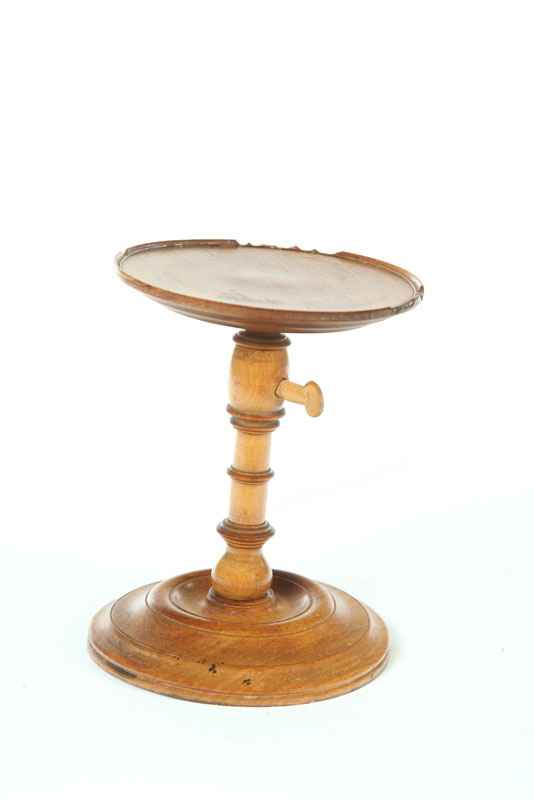 Appraisal: TREEN LIGHTING STAND English or American th century Turned detail