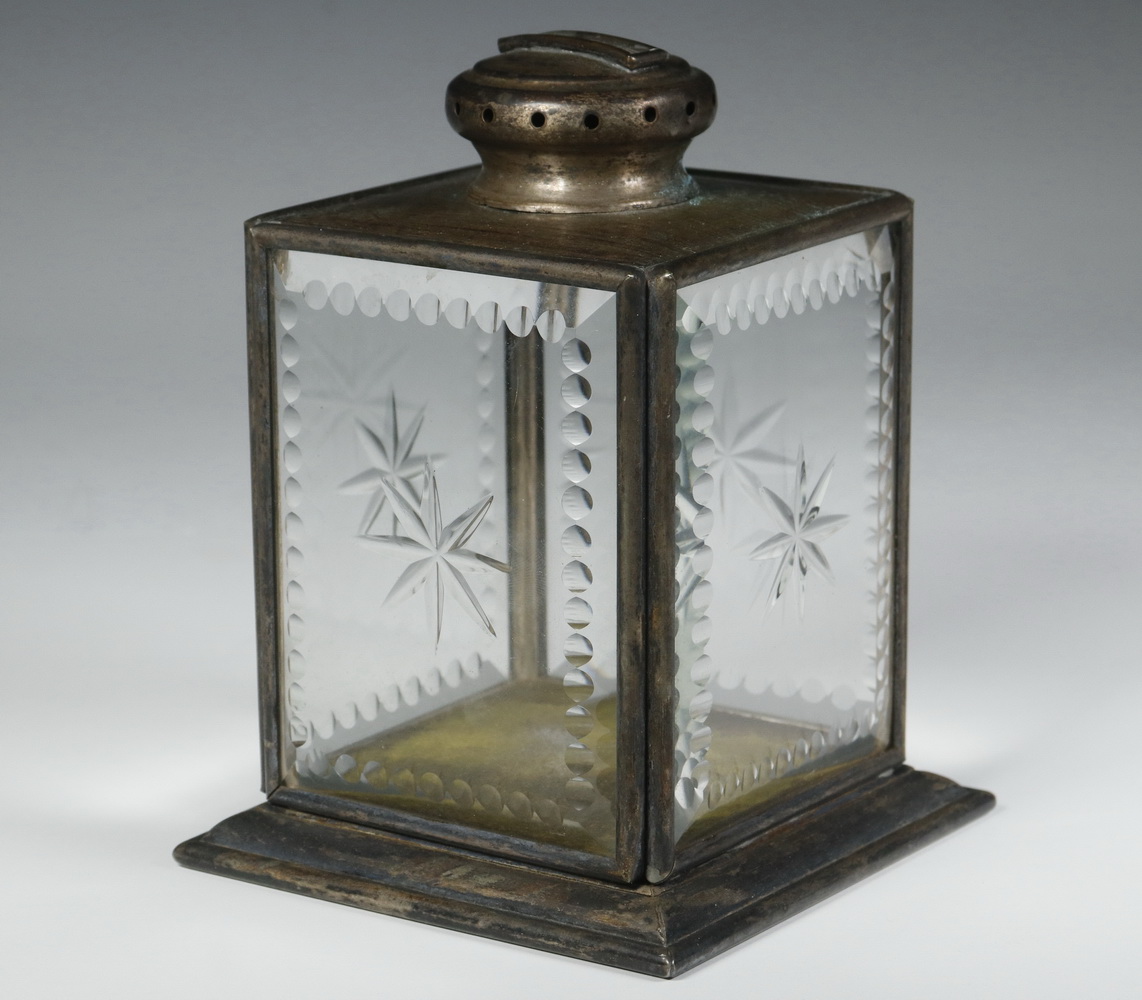 Appraisal: CUT GLASS COLLECTION BOX th c Collection Box possibly used