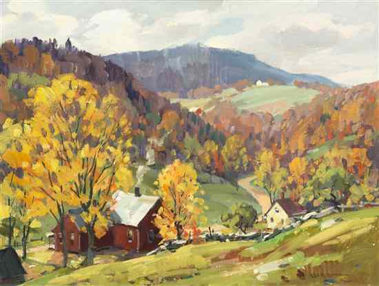 Appraisal: Leo B Blake American - Rolling Hills in Autumn oil