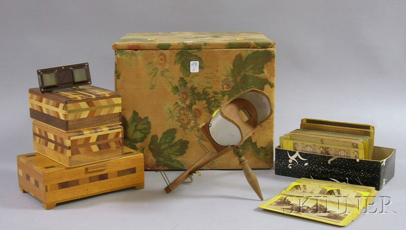 Appraisal: Stereoviewer with Assorted Stereocards and Two TRU-VUE Viewers with Seventy-five