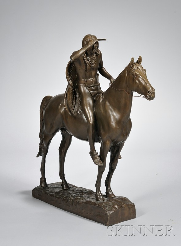 Appraisal: Bronze Sculpture The Scout After Cyrus Edwin Dallin American -