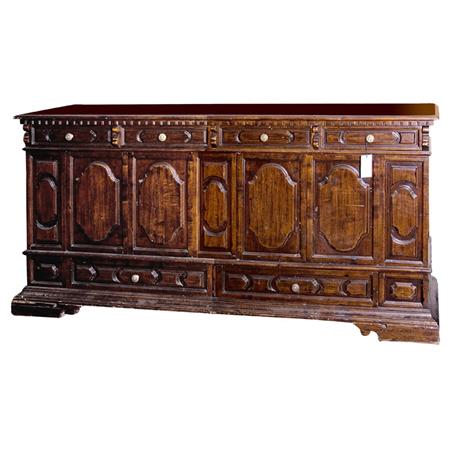 Appraisal: Italian Baroque Style Stained Wood Credenza Estimate -