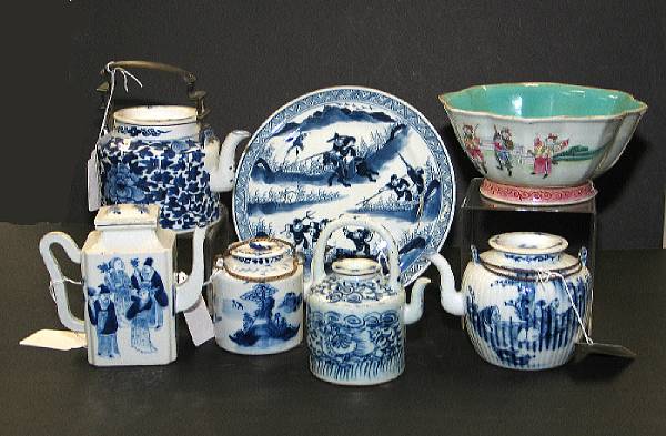 Appraisal: A group of blue and white porcelains th Century and