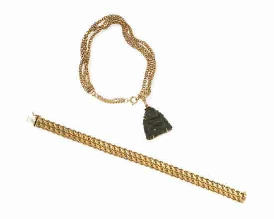 Appraisal: A Group of Karat Yellow Gold Jewelry consisting of a