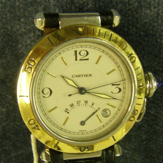 Appraisal: A PASHA DE CARTIER GENTLEMAN'S WRISTWATCH the dial inscribed 'Cartier'