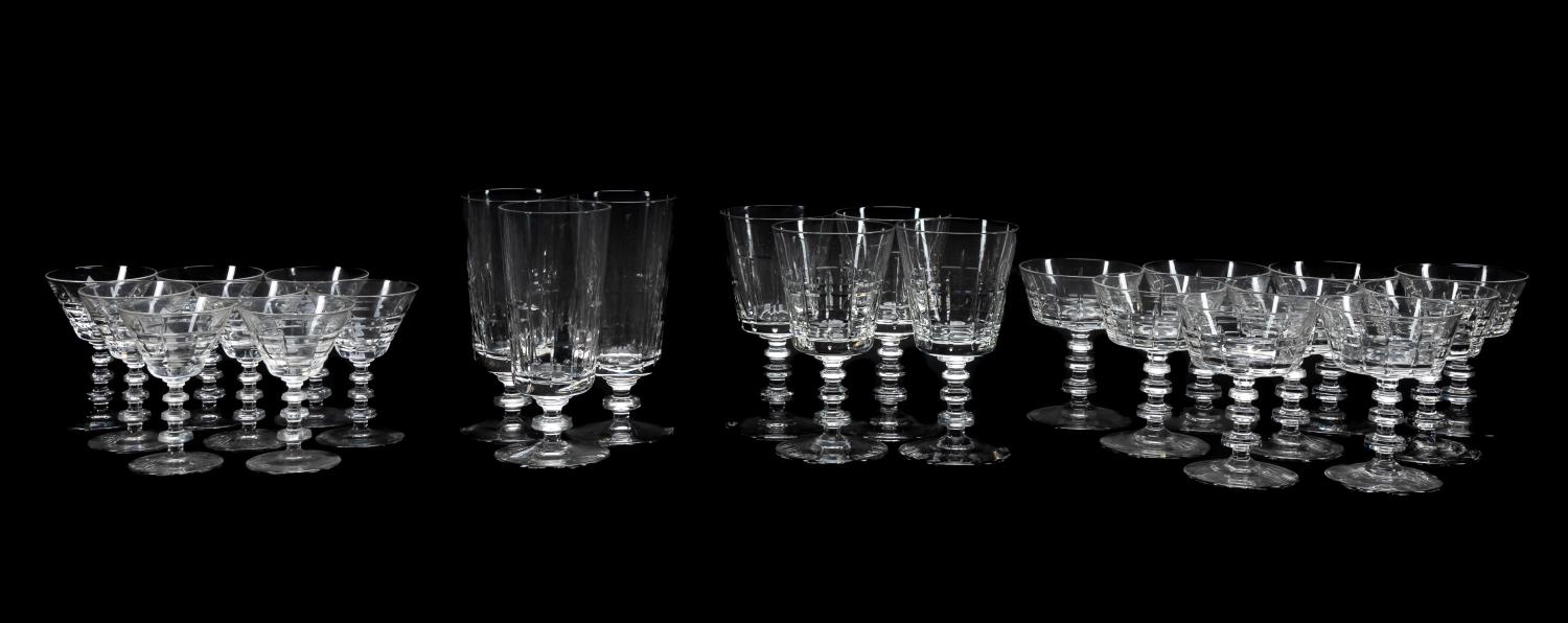 Appraisal: SELECTION OF ROCK-SHARPE CRYSTAL STEMWARE PC Libbey Rock-Sharpe American twenty-four