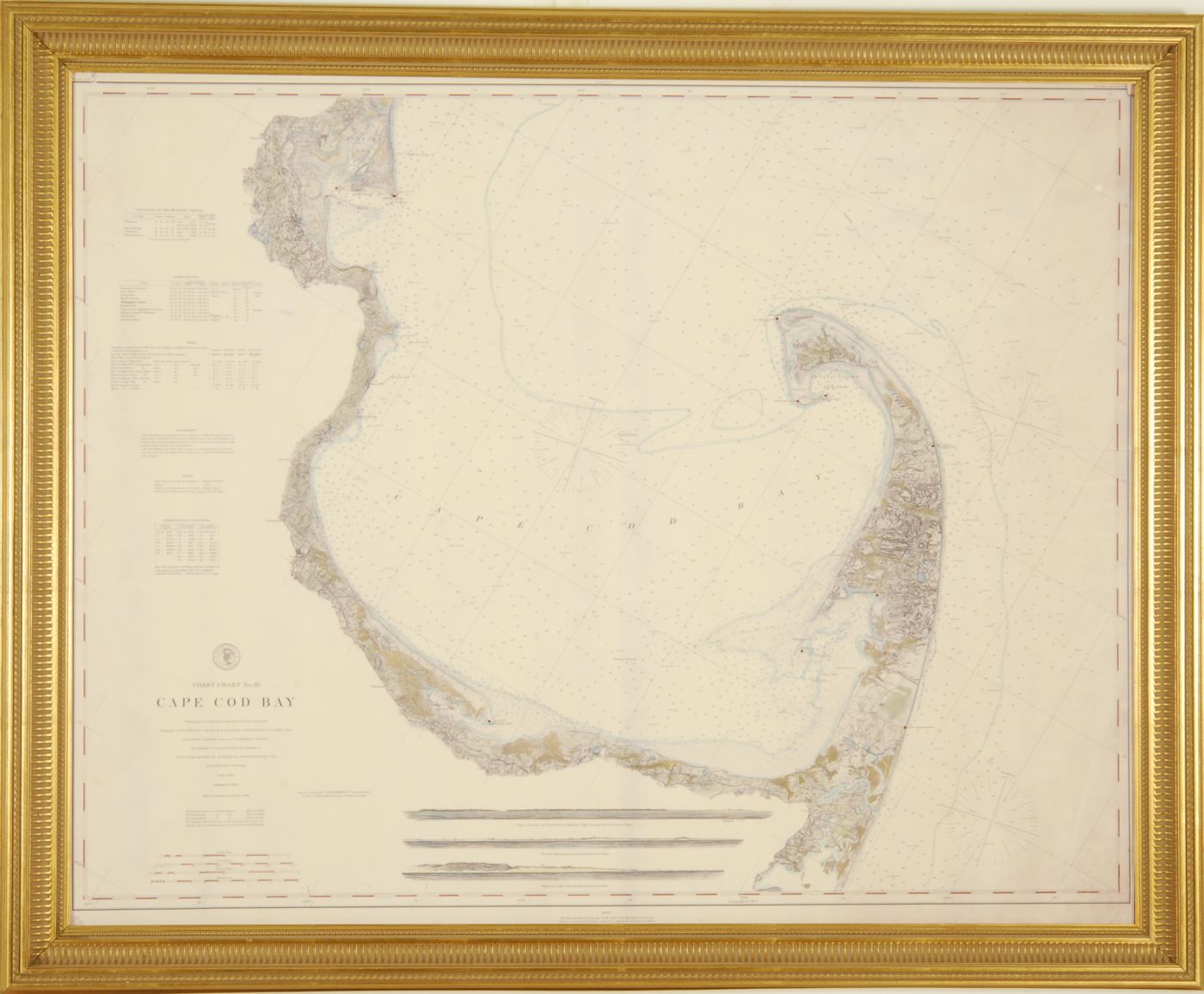 Appraisal: FRAMED COPY OF THE TH CENTURY CAPE COD BAY COAST