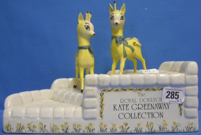 Appraisal: Royal Doulton Kate Greenaway Collection Display Stand and two Carltonware