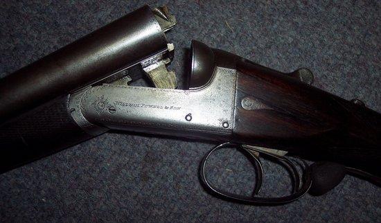 Appraisal: A double barrel bore ejector shot gun by William Powell