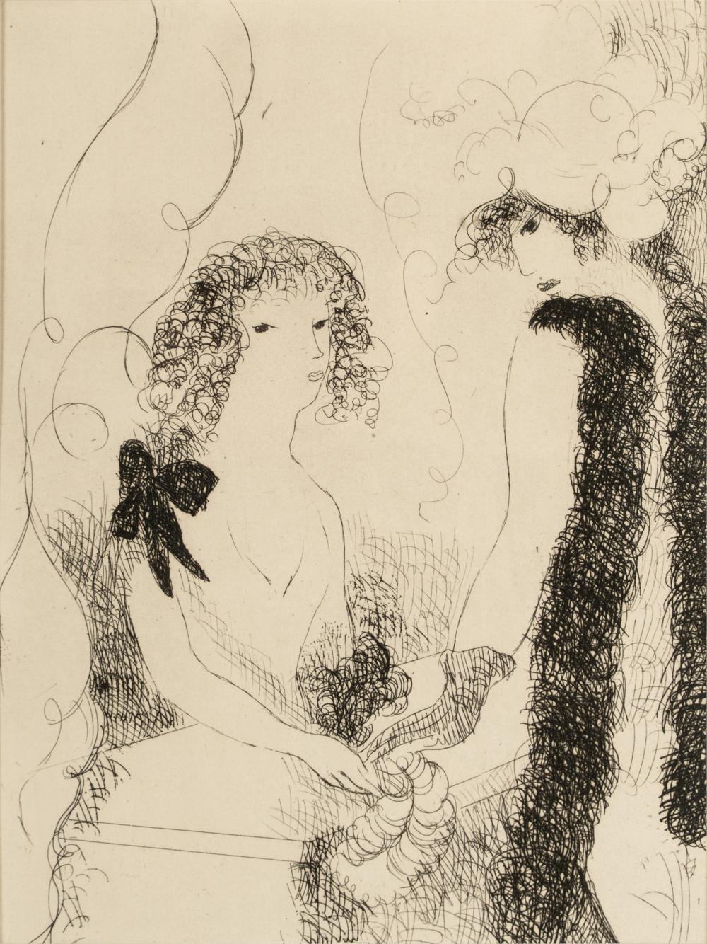 Appraisal: MARIE LAURENCIN - Frivolites ou la Marchande de Rubans etching