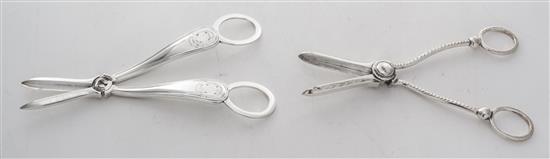 Appraisal: Sale Lot A Pair of English Silver Grape Shears Martin