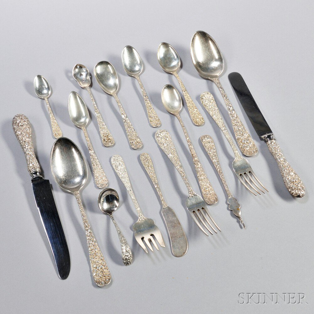 Appraisal: Steiff Rose Pattern Sterling Silver Flatware Service Baltimore th century