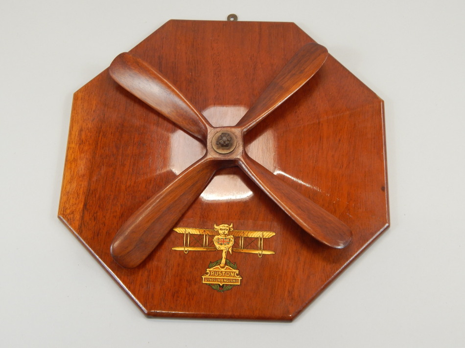 Appraisal: An early thC aviation related wall plaque mounted with a