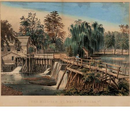 Appraisal: Currier Ives THE MILL-DAM AT SLEEPY HOLLOW SLEEPY HOLLOW CHURCH