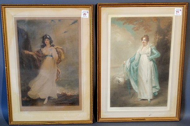 Appraisal: Two framed prints- Mrs Stewart of Physgill by E Gullard