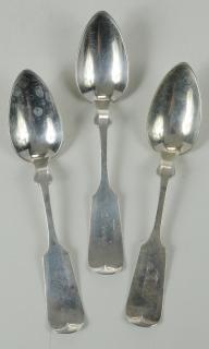 Appraisal: Set of Wood Hughes Sterling Spoons American late th century