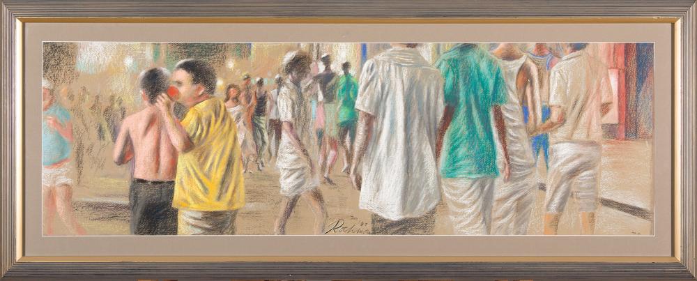 Appraisal: Noel Rockmore American Louisiana - Bourbon Street pastel on paper