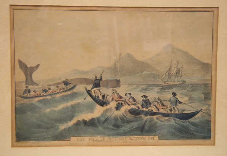 Appraisal: N CURRIER PUBLISHERS THE WHALE FISHERY LAYING ON lithograph with